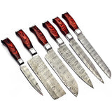 Handmade Custom Damascus Steel Chef Knife Set Stainless Steel Blade with Pure Leather Sheath for Kitchen & Dining Use (Chef Knife-71)