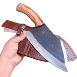 Professional Hand Forged Full Tang Custom Handmade Chef Knife High Carbon Steel Butcher Cleaver Knife for Meat Vegetable (Nakiri Knife-64)