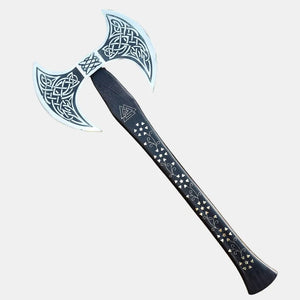 High Quality Custom Hand Forged Carbon Steel Head Viking axe Camping Axe for Survival Factory Direct (Double Head Axe-2)