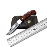 Damascus Steel Pocket Knife, Handmade Knives for Men, 6.5 Inch Pocket Folding Knife with Sheath for Camping Knives (Folding Knife-32)