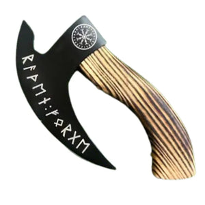 VIKING PIZZA AXE, Pizza Cutter, Pizza Cutter Viking Axe, Damascus Viking Pizza Cutter Axe With Leather Sheath, (Pizza Axe-3)