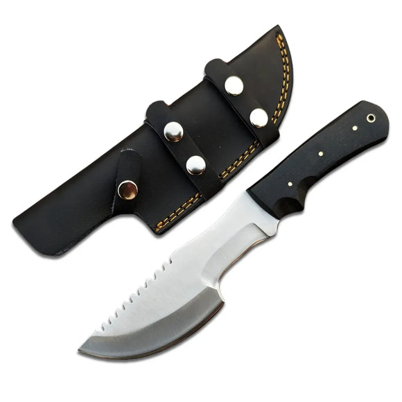 Custom Size D2 Steel Blade Tracker Fixed Blade Knife Micarta Handle with Comfortable Grip Cowhide Leather Pouch Camping Knives (Tracker Knife-21)