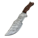Custom Size Damascus Steel Blade Tracker Fixed Blade Knife Wood Handle with Comfortable Grip Outdoor, Hunting, Camping Knives (Tracker Knife-10)