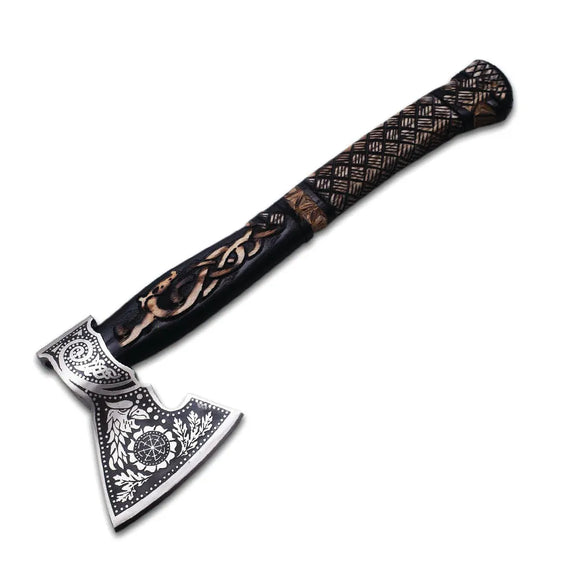 Custom Handmade D2 Steel Hunting Hand Forged Camping Axe Outdoor Single Head axe with Rose Wood Handle (Tomahawk Axe-76)
