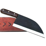 Handmade Custom D-2 Steel Damascus Cleaver Wenge Wood Handle Kitchen Butcher Knife for Chef Use Meat Cleave (Nakiri Knife-61)