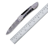Damascus Steel Portable Outdoor Cutting Tools Wholesale Price Pocket Folding Blade Knives EDC Multipurpose Hand-forged Knife (Folding Knife-27)