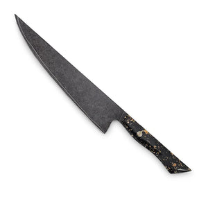 Custom Handmade Carbon Steel Blade Resin Handle Beautiful Kitchen Chef Knife With Leather Sheath (Chef Knife-129)