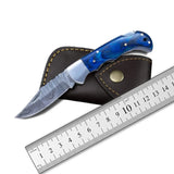 Handmade Folding Knife Small Pocket Knives for Camping, Hiking Back Lock Blade Damascus Steel (Folding Knife-33)