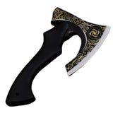 Handmade Custom Kitchen Pizza Cutter High Quality Carbon Steel Chef Knife with Leather Sheath  (Pizza Axe-6)