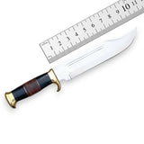 Custom Handmade Hunting Knife D2 Steel Blade Leather Handle With Protection Leather Cover Outdoor Knives. (Bowie Knife-26)