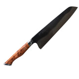 Handmade Bread Knife Carbon Steel Blade Resin Sheath Handle Beautiful Kitchen Knife With Leather Sheath (Chef Knife-131)