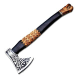Viking Handmade Axe 20 Inch Carbon Steel 1095 Custom Hatchet Tomahawk High Camping Survival Etched Axe (Tomahawk Axe-99)