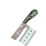 Custom Handmade Damascus Steel Skinner Pocket Knife Professional Resin Sheath Handle Wood Protective Cover Stainless (Skinner Knife-4)