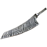 High Quality 8-Inch Handmade Stainless Steel Rat Tail Damascus Chef Knife Set Plastic Handle Free Blank Sample Kitchen Knife (Blank Blade Knife-16)