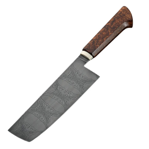 Meat cleaver Stainless Steel Chef Kitchen Cleaver Etching On Blade Butcher Knife With Risen Handle For Kitchen Uses. (Nakiri Knife-82)