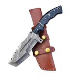 Factory Hot Selling Outdoor Portable Tactical Survival Hunting Knife Damascus Steel Wooden Handle Knives (Tracker Knife-5)