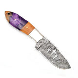 Handmade High Quality Damascus Steel Skinner Knife for Camping & Hunting Versatile Chef Knife Set for Kitchen Use (Skinner Knife-11)