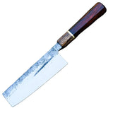High Quality Customized Stainless Steel Chef Kitchen Cleaver Butcher Knife with Leather Sheath for Meat (Nakiri Knife-89)