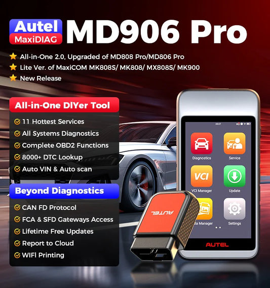AUTEL MaxiDiag MD906PRO All system diagnostics + Lifetime free software updates