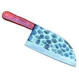 High Quality Customized Full Tang Damascus Blade Kitchen Cleaver Butcher Knife Carbon Steel Leather Sheath (Nakiri Knife-70)