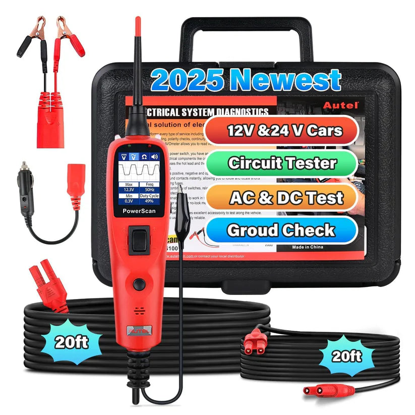 Autel PowerScan PS100 Automotive Circuit Tester, Universal 12V 24V Power Circuit Probe Tool