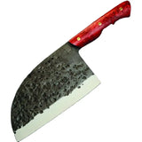 Customized High Quality Full Tang Damascus Steel Chef Kitchen Cleaver 5-Inch Butcher Knife Set with Leather Sheath (Nakiri Knife-52)