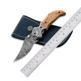 Cheap Price Pocket Knife Bulk Quantity | Industrial Grade Mini Folding Knives for Men with Leather Sheath (Folding Knife-16)