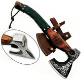 High Quality Carbon Steel Blade Wood Handle Hatchet Axe Outdoor Hand Forged Camping Axe With Protected Cover (Tomahawk Axe-78)