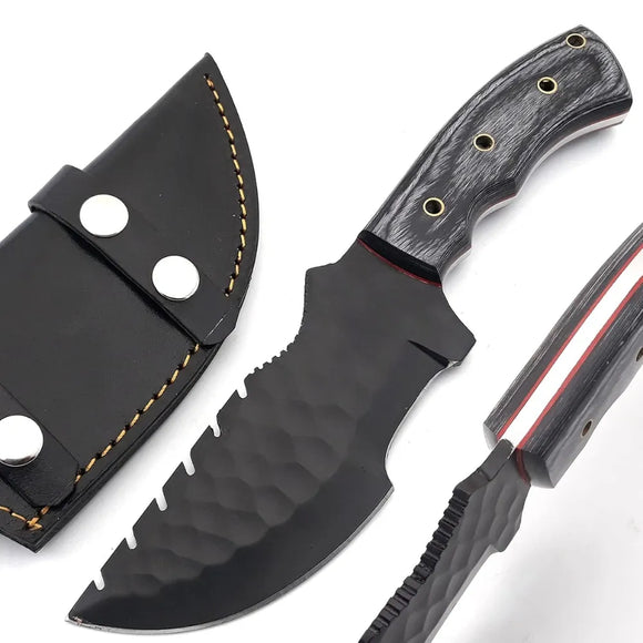 High Quality D2 Steel Tracker Knives for Outdoor Camping Handmade DIY Grade with Leather Sheath (Tracker Knife-11)