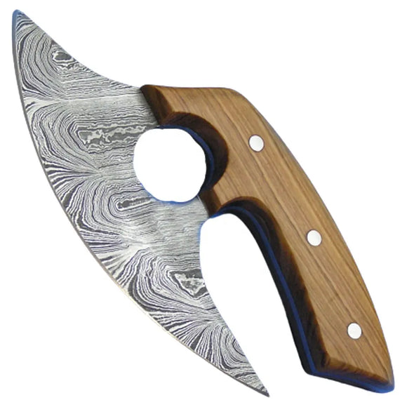 Handmade Damascus Steel Kitchen Chef Knife High Quality Stainless Pizza Cutter Bone Sheath for Chopping Custom for Kitchen Use (Ullu Knife-11)