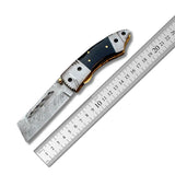 Best Selling Custom Handmade Folding Knife Top Quality Damascus Steel Hunting Knife Pocket Knives (Folding Knife-34)