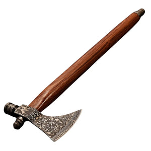Handmade Damascus Steel Tomahawk / Axe with Rose wood Handle Gift For Your Father And Your Friend. (Tomahawk Axe-14)