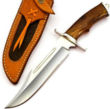 High Polished Custom Handmade Stainless steel 13 Inch Bowie Knife Perfect Grip With Premium Leather Sheath (Bowie Knife-14)