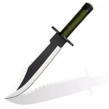 Custom Handmade Outdoor Knife Carbon Steel Blade Steel Handle With Leather Cover Outdoor Tools .(Bowie Knife-27)