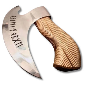 Handmade Custom 8-inch Carbon Steel 1095 Pizza Cutting Axe Chef Knife Set with Cover Best Gift for Friends Family Kitchen Use (Pizza Axe-31)