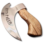 Handmade Custom 8-inch Carbon Steel 1095 Pizza Cutting Axe Chef Knife Set with Cover Best Gift for Friends Family Kitchen Use (Pizza Axe-31)