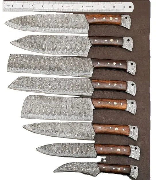 Handmade Chef Knife Set Professional Kitchen Damascus Steel 67 Layers Damascus Steel Vegetables Multi-functional Chef Knife Set (Chef Knife-29)