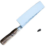 Customized High Quality Damascus Kitchen Cleaver Butcher Knife Carbon Steel with Leather Sheath for Bone Boning (Nakiri Knife-94)
