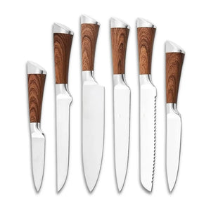 Handmade 6-Piece Chef Set D2 High Carbon Steel with Razor Sharp Knives Stainless Steel Handle Best Custom Gift for Kitchen Users (Chef Knife-91)