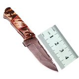 Handmade Custom 8-Inch Damascus Steel Skinner Knife High Quality Stainless Kitchen Chef Knife Wood Camping Outdoor Activities (Skinner Knife-13)