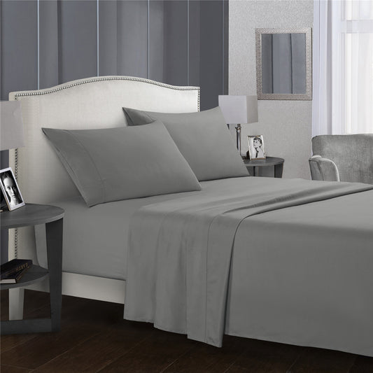 Bedsheet Four-piece Plain Sanding Kit Modern Minimalist Bedding Solid Color Bed Sheet Home Textiles