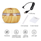 Household Appliances New Usb Wood Grain Humidifier Round Humidifier Mini Atomizer