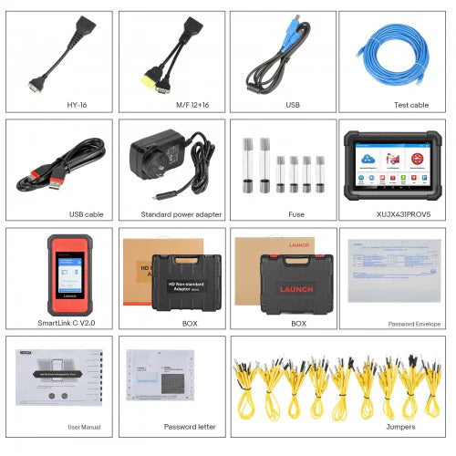 LAUNCH X431 V+ SmartLink HD Heavy Duty Truck Diagnostic Tool 12V 24V lastbiler