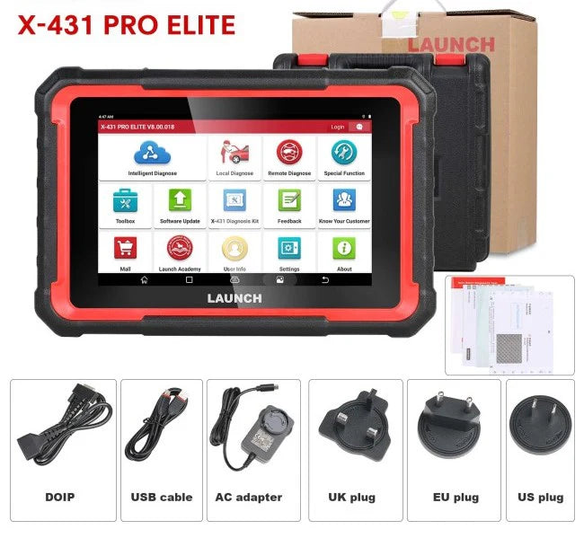 LAUNCH X431 PROS Elite Two-Way Scan Tool, 38+ Services, ECU Coding, Full System Diagnostic Scanner