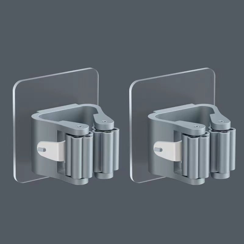 4Pcs Mop Hook Mop Rack Free Punching Clip Bathroom Rack Strong Wall Hanging Storage