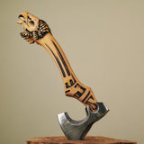 Best Quality Industrial Grade Carbon Steel Construction Blade with Wood Handle Gift for Friends and Fathers (Tomahawk Axe-16)