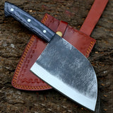 Professional 8-inch Hand Forged Chef Kitchen Cleaver High Carbon Steel (1095) Nakiri Meat Cleaver Butcher Knife Utility Handmade (Nakiri Knife-51)