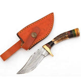 Top Quality Custom Handmade Damascus Steel Skinner Knife Top Selling Knives Best for Hiking & Viking (Skinner Knife-9)
