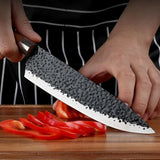 Professional High Quality Custom Handmade High Carbon Steel Chef Knife With Pure Leather Sheath  (Chef Knife-96)