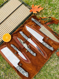 Handmade D2 Steel 6 Pcs Kitchen Knives Set, Chef Knives Set, Beautiful Kitchen Gift Set, Mothers Day Gift, Anniversary (Chef Knife-85)